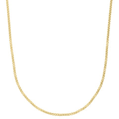 10K Yellow Gold 2.5mm 24 Solid Round Box Chain with Lobster Clasp