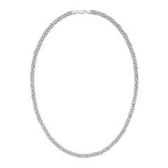 Sterling Silver 22 4.8mm Lite Square Byzantine Necklace with Lobster Clasp