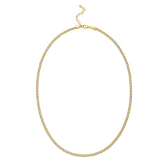Silver with Gold Plating 22 Fancy Ice Chain with Pear Shaped Lobster Clasp