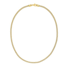 Silver with Gold Plating 24 Fancy Ice Chain with Pear Shaped Lobster Clasp