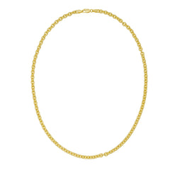 Silver with Gold Plating 18 4.7mm Rolo Chain with Lobster Clasp