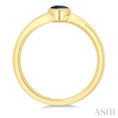 6X4 MM Pear Shape Sapphire Precious Solitaire Ring in 14K Yellow Gold
