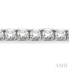 9 Ctw Square Shape Round Cut Diamond Tennis Bracelet in 14K White Gold