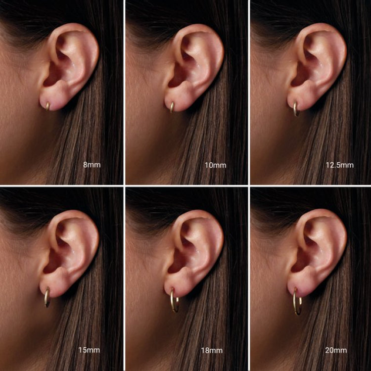 14K Rose Gold Hinged 10 mm Hoop Earring