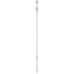 14K White Gold Lab-Grown Alexandrite Bezel-Set Three-Stone 6 1/2-7 1/2" Bracelet