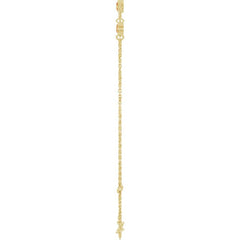 14K Yellow Gold Natural Citrine Bezel-Set Three-Stone 6 1/2-7 1/2" Bracelet
