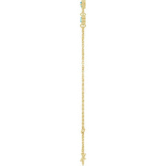 14K Yellow Gold Natural Aquamarine Bezel-Set Three-Stone 6 1/2-7 1/2" Bracelet