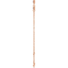14K Rose Gold Lab-Grown Alexandrite Bezel-Set Three-Stone 6 1/2-7 1/2" Bracelet