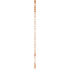 14K Rose Gold Natural Peridot Bezel-Set Three-Stone 6 1/2-7 1/2" Bracelet