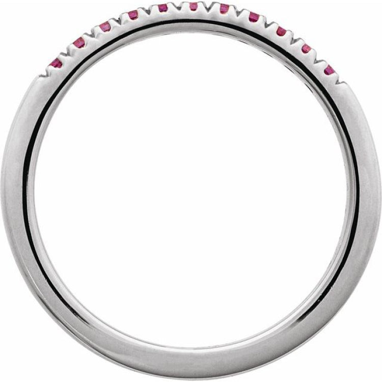 Sterling Silver Natural Ruby Stackable Ring