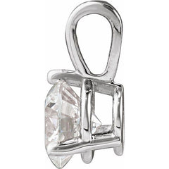Sterling Silver 5/8 CTW Natural Diamond Pendant