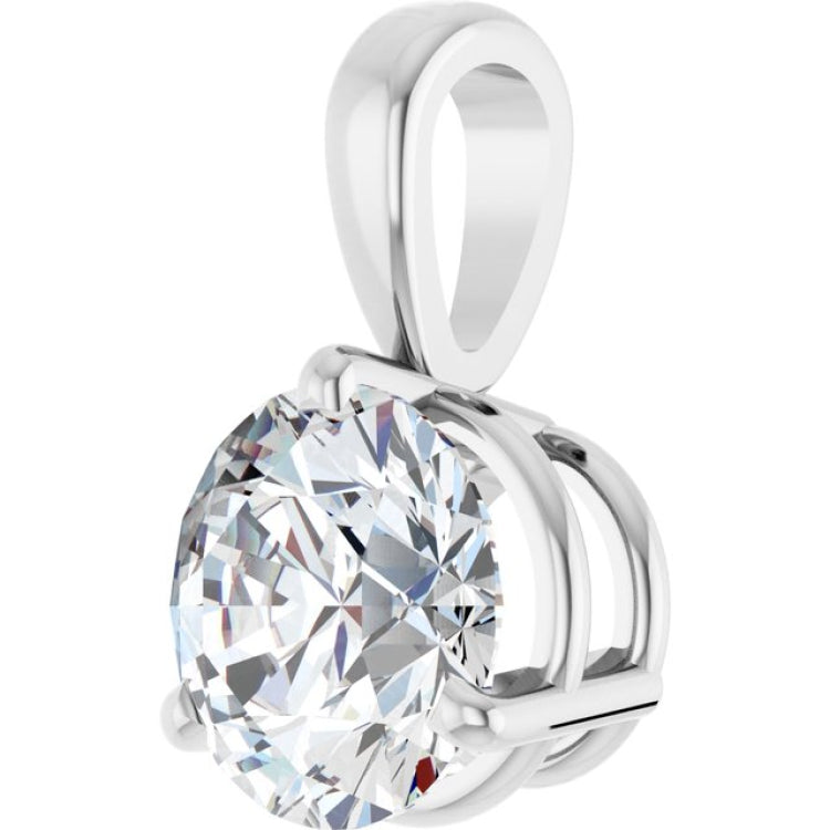 Sterling Silver 1 CTW Natural Diamond Pendant
