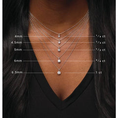 14K White Gold 1/2 CT Natural Diamond 18" Necklace