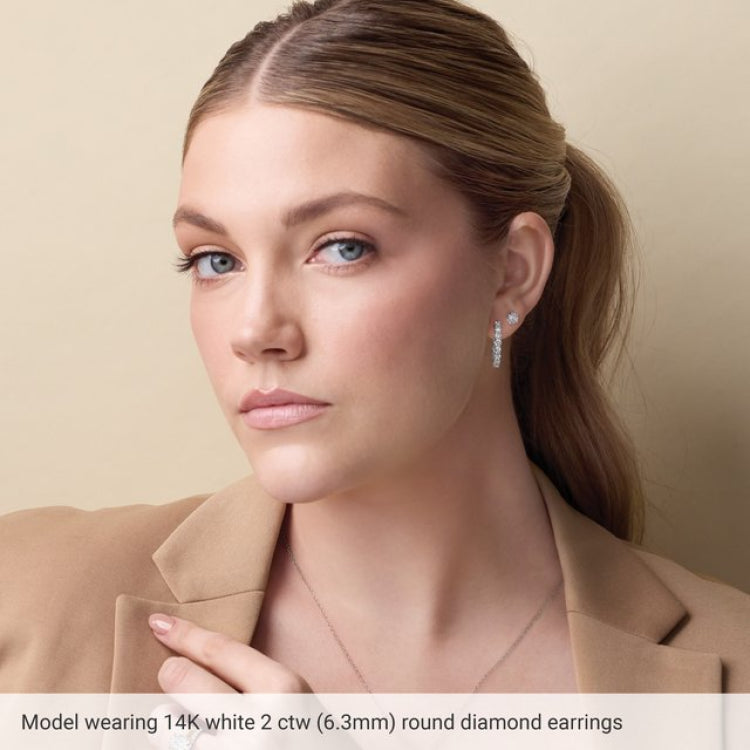 14K Rose Gold Natural Mozambique Garnet Earring