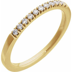 10K Yellow Gold Lab-Grown Diamond Stackable Ring