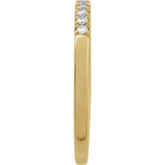 10K Yellow Gold Lab-Grown Diamond Stackable Ring
