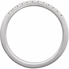 10K White Gold Lab-Grown Diamond Stackable Ring