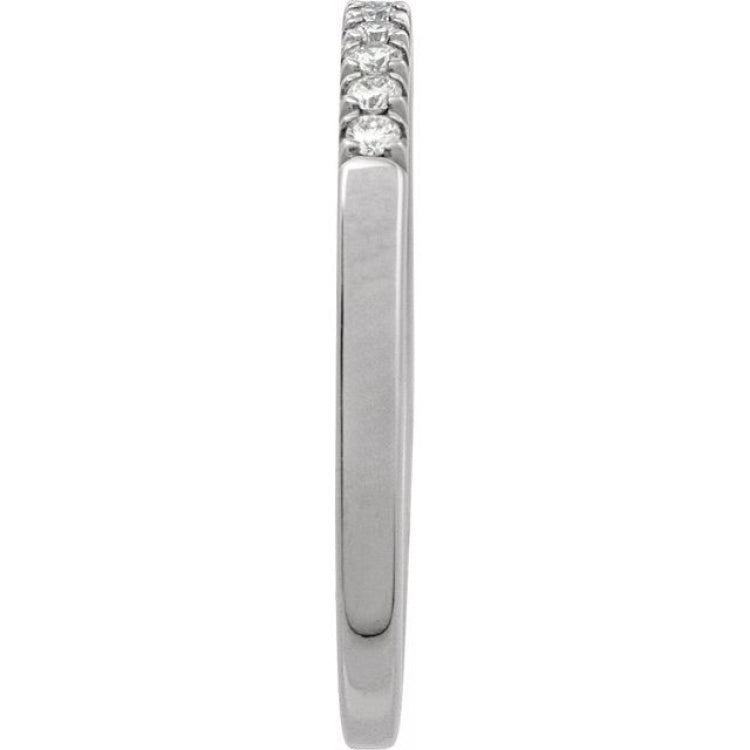 10K White Gold Lab-Grown Diamond Stackable Ring