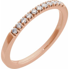 10K Rose Gold Lab-Grown Diamond Stackable Ring