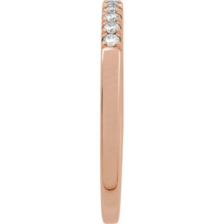 10K Rose Gold Lab-Grown Diamond Stackable Ring