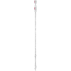 Sterling Silver Natural Ruby 6 1/2-7 1/2" Bracelet