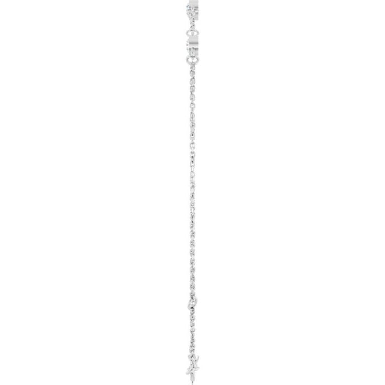 Sterling Silver Lab-Grown Diamond 6 1/2-7 1/2" Bracelet