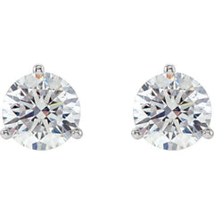 18K White Gold 1 1/2 CTW Natural Diamond Stud Earrings