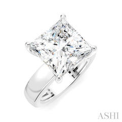 1/6 Ctw Princess Shape Round Cut Diamond Semi-Mount Engagement Ring in 14K White Gold