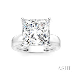 1/6 Ctw Princess Shape Round Cut Diamond Semi-Mount Engagement Ring in 14K White Gold