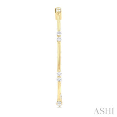 1 Ctw Front and Inner Back Round Cut Diamond Hoop Earrings in 14K Yellow Gold