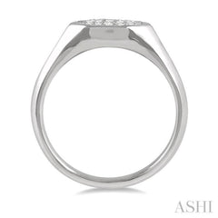 1/5 Ctw Marquise Shape Lovebright Round Cut Diamond Ring in 14K White Gold