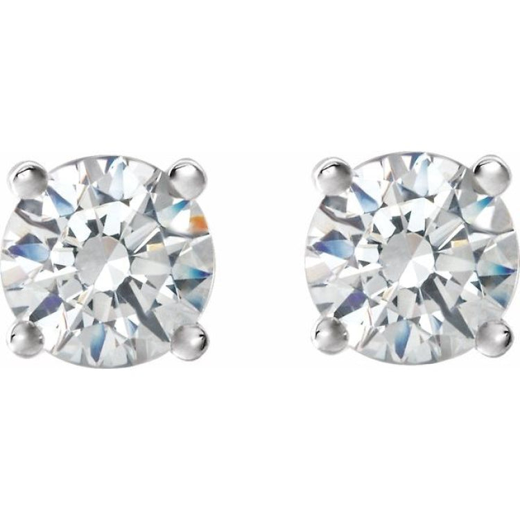 14K White Gold 3/4 CTW Natural Diamond Cocktail-Style Earrings
