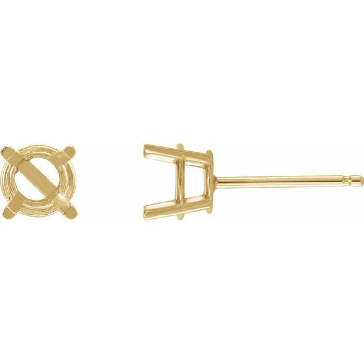 14K Yellow Gold 1/2 CTW Natural Black Diamond Earrings