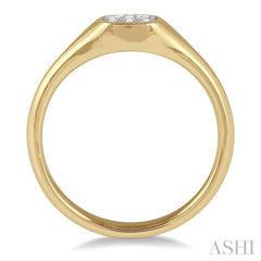 1/6 Ctw Cushion Shape Lovebright Diamond Ring in 14K Yellow and White Gold